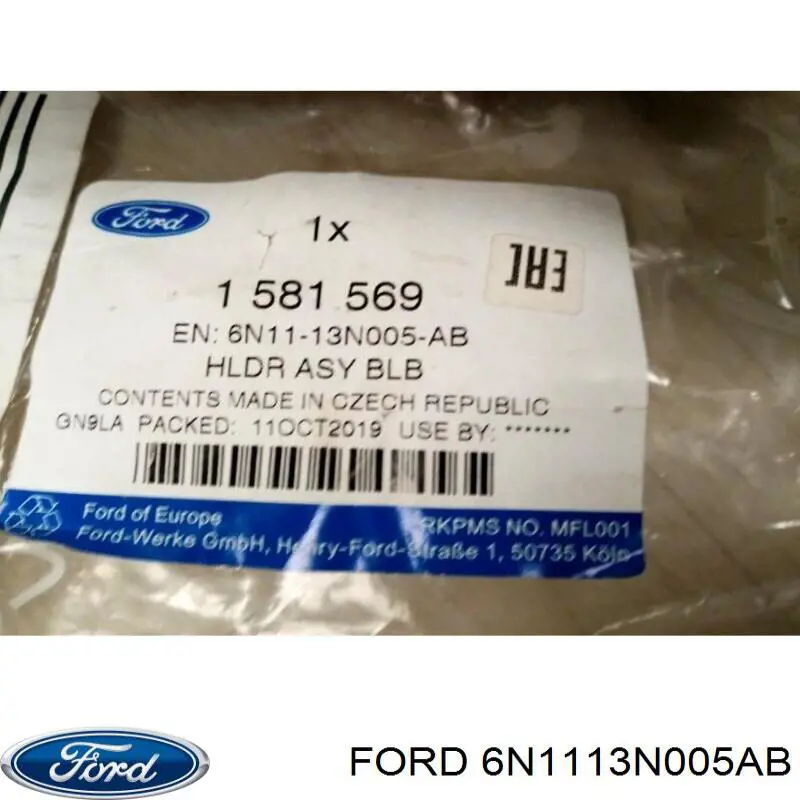 6N1113N005AB Ford Circuito de contato da luz traseira