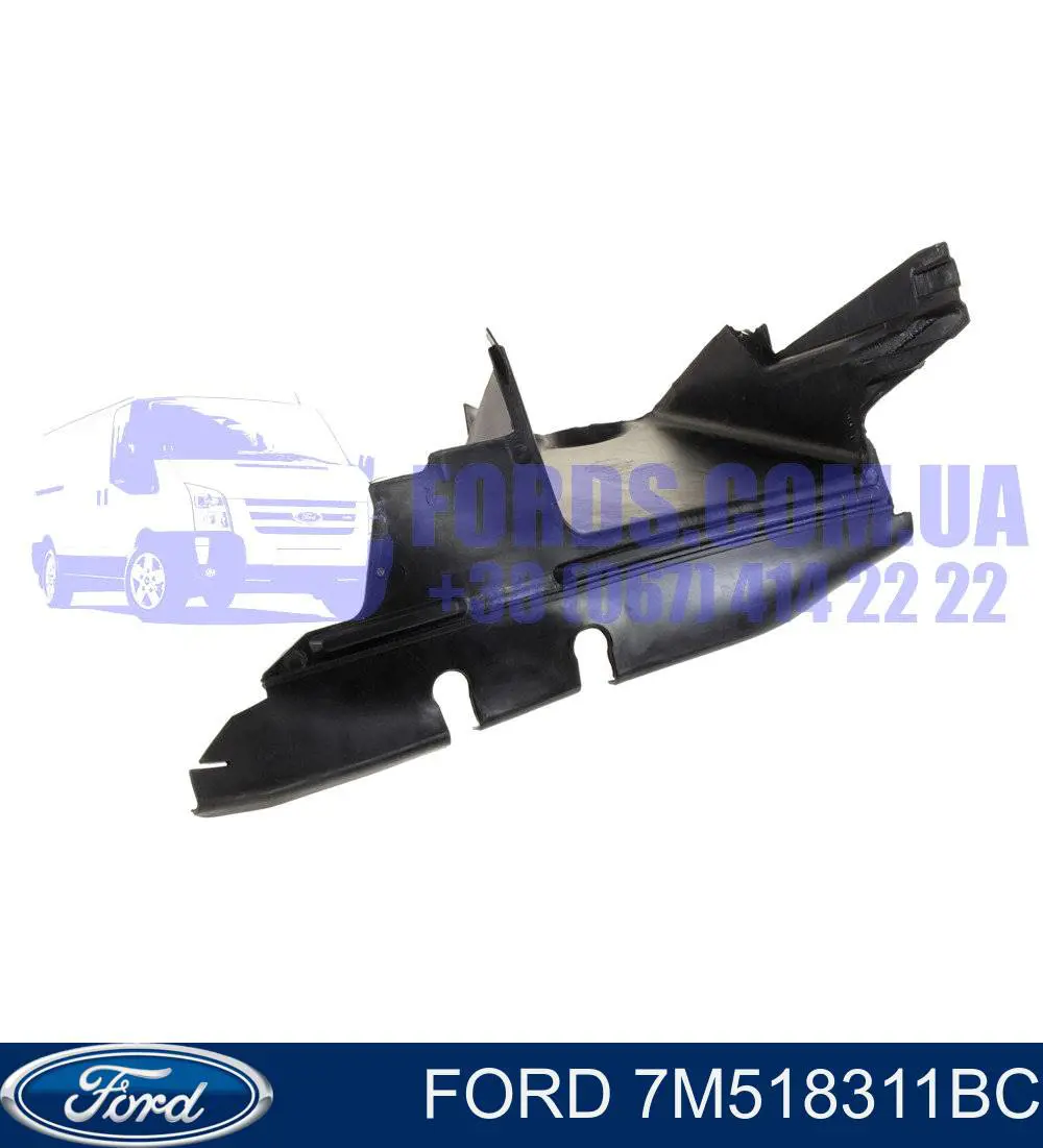 7M518311BC Ford Conduto de ar (defletor) esquerdo do radiador
