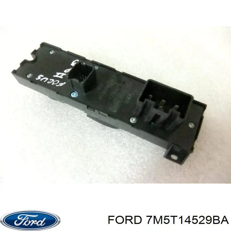 7M5T14529BA Ford Unidade de botões dianteira esquerda de controlo de elevador de vidro