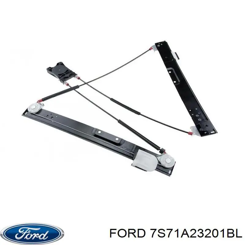 Compre 7S71A23201BL Ford Mecanismo de acionamento de vidro da porta dianteira esquerda