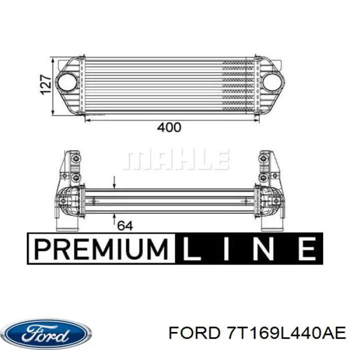 Compre 7T169L440AE Ford Radiador de intercooler