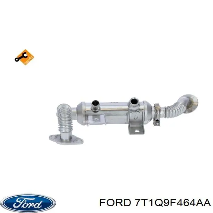 7T1Q9F464AA Ford Radiador do sistema EGR de recirculação dos gases de escape