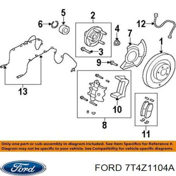 Cubo dianteiro Ford Edge I U387