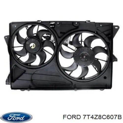  Ventilador elétrico de esfriamento montado (motor + roda de aletas) Ford Edge I SUV (U387) (2006 - 2014) I