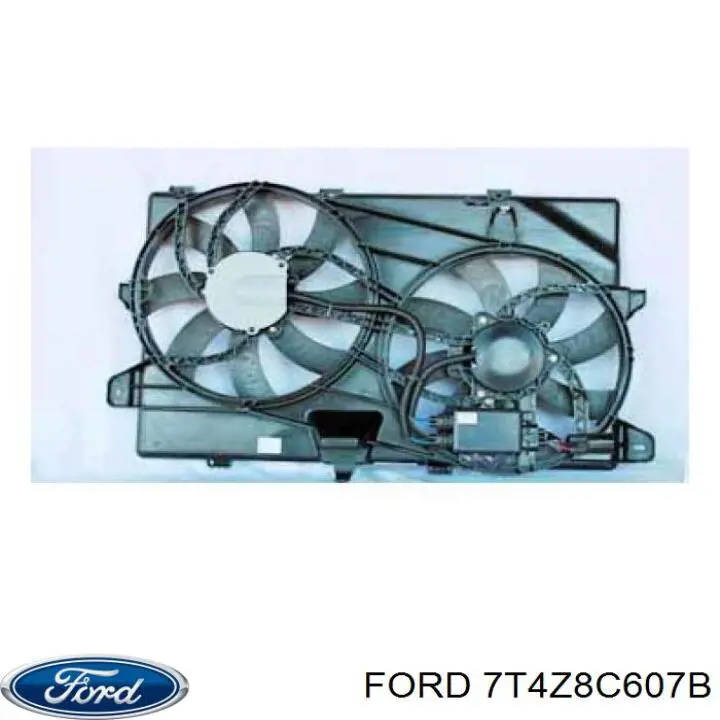 Ventilador elétrico de esfriamento montado (motor + roda de aletas) Ford Edge I U387