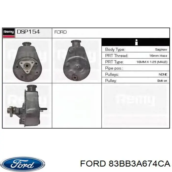Compre Bomba da Direção hidrâulica assistida Ford Taunus 