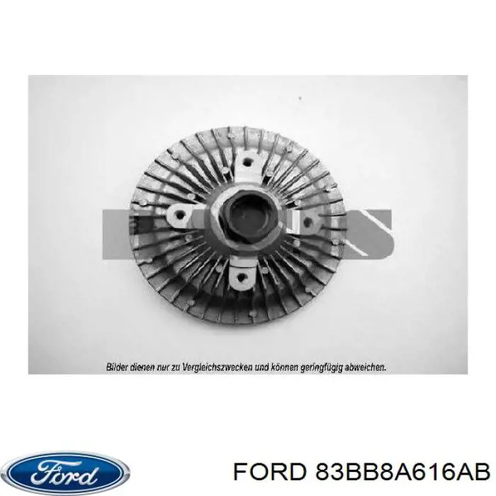 Compre 83BB8A616AB Ford Acoplamento viscoso de ventilador de esfriamento