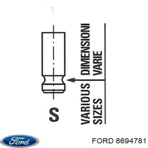 Compre 8694781 Ford Válvula de admissão
