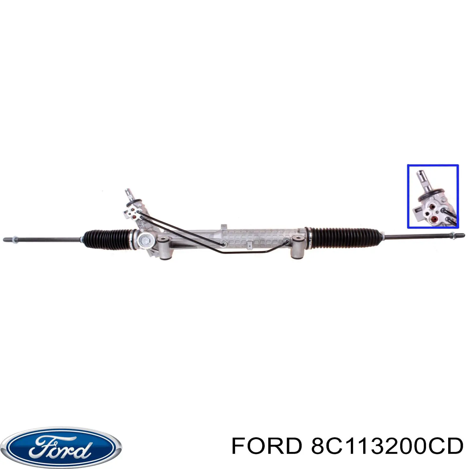 8C113200CD Ford Cremalheira da direção