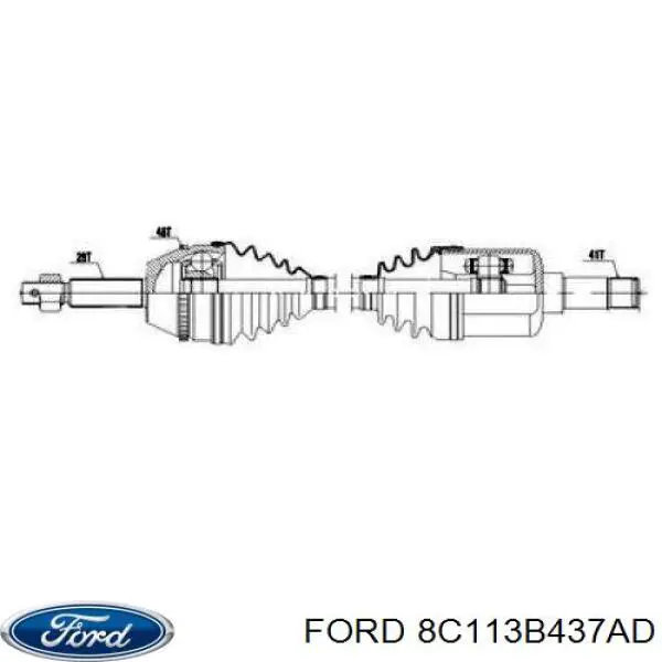  Ford 8C113B437AD preço, a partir de 66,31 USD