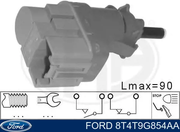 Sensor de ativação do sinal de parada Ford 8T4T9G854AA preço, a partir de 35,75 USD