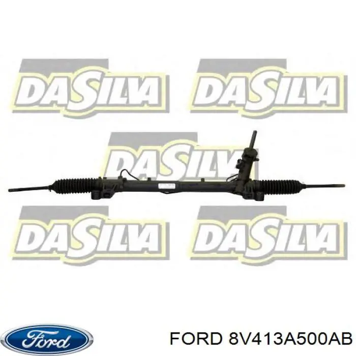 8V413A500AB Ford Cremalheira da direção