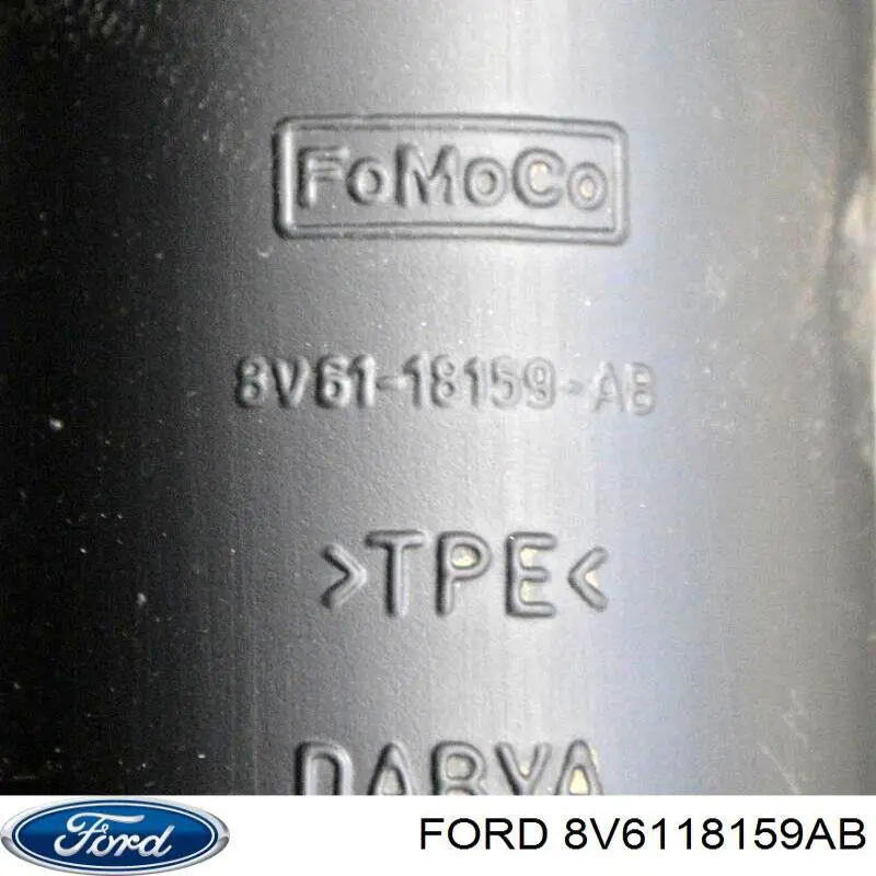 8V6118159AB Ford Pára-choque (grade de proteção) de amortecedor traseiro + bota de proteção
