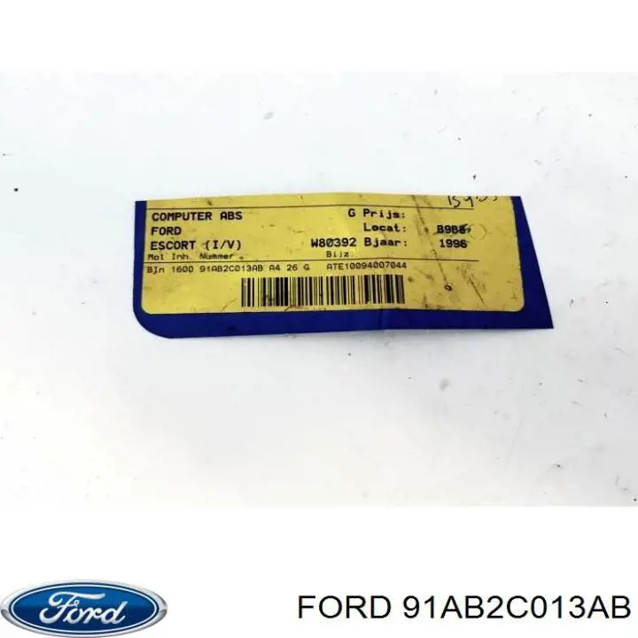  Ford 91AB2C013AB