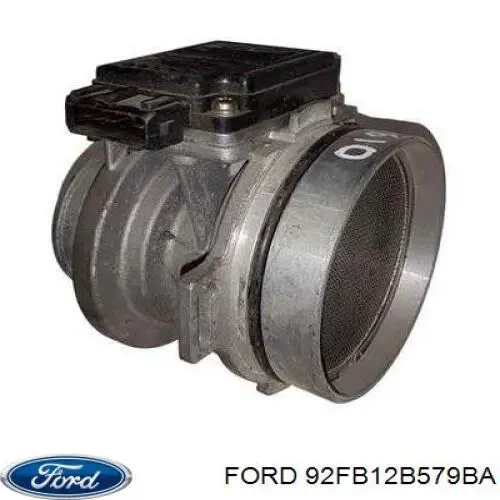 92FB12B579BA Ford Sensor de fluxo (consumo) de ar, medidor de consumo M.A.F. - (Mass Airflow)