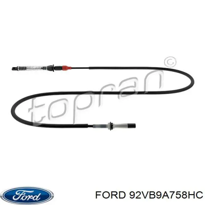 92VB9A758HC Ford Cabo/pedal de gás (de acelerador)