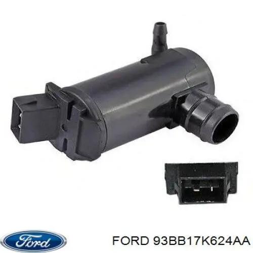 Compre 93BB17K624AA Ford Bomba de motor de fluido para lavador de vidro dianteiro/traseiro