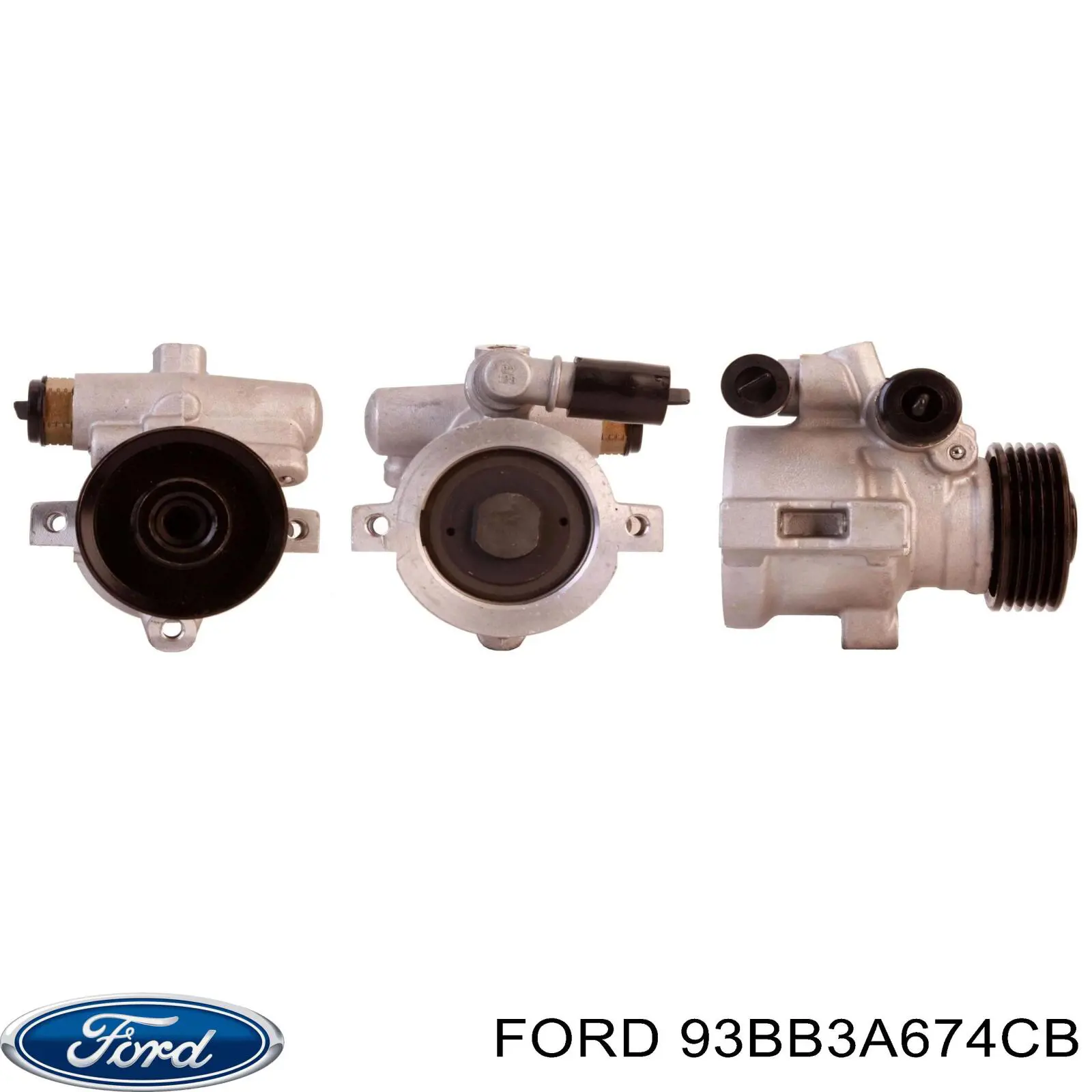 93BB3A674CB Ford Bomba da Direção hidrâulica assistida