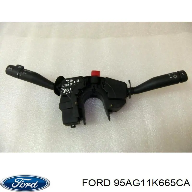 95AG11K665CA Ford Comutador esquerdo instalado na coluna da direção