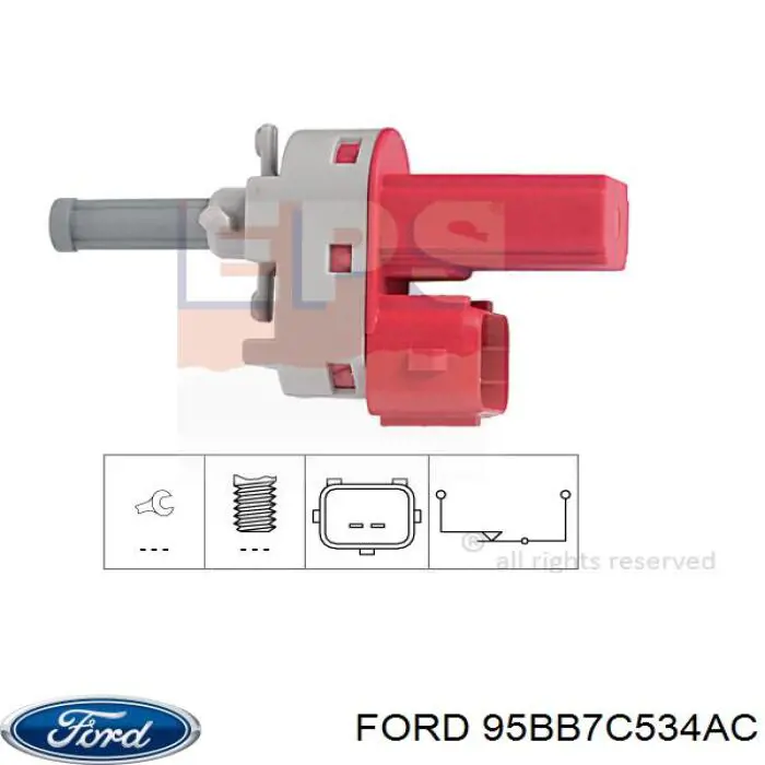 Compre 95BB7C534AC Ford Sensor de ativação de embraiagem