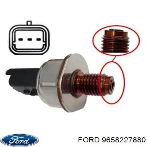 Sensor de pressão de combustível Ford 9658227880 preço, a partir de 47,62 USD