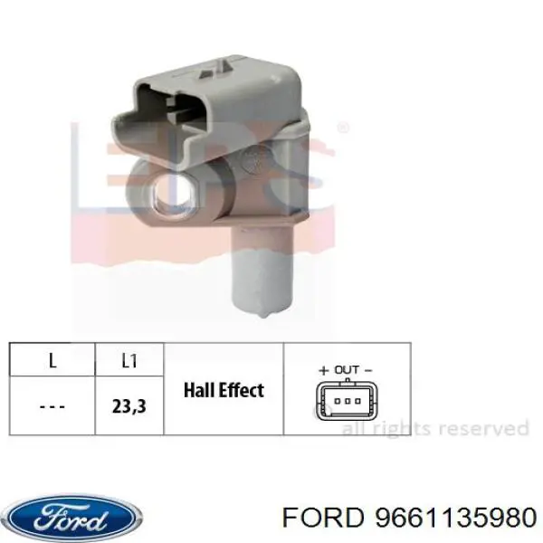 Compre 9661135980 Ford Sensor de posição da árvore distribuidora