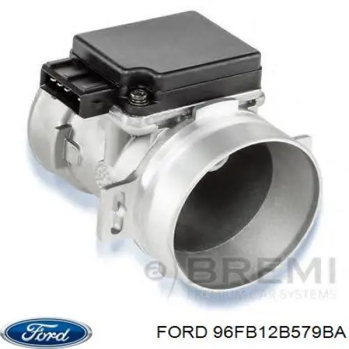 Compre 96FB12B579BA Ford Sensor de fluxo (consumo) de ar, medidor de consumo M.A.F. - (Mass Airflow)