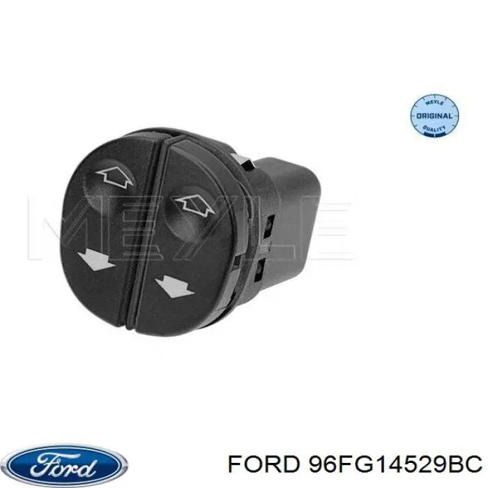 96FG14529BC Ford Unidade de botões dianteira esquerda de controlo de elevador de vidro