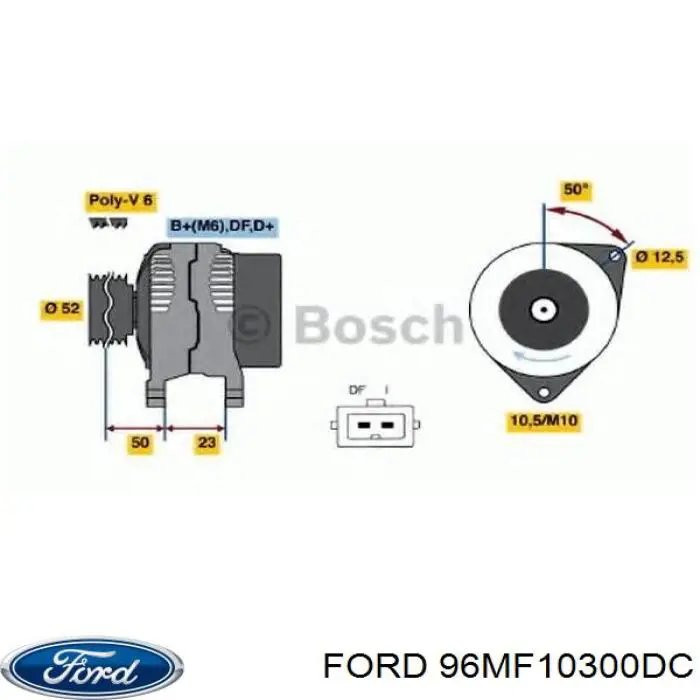 Compre 96MF10300DC Ford Gerador
