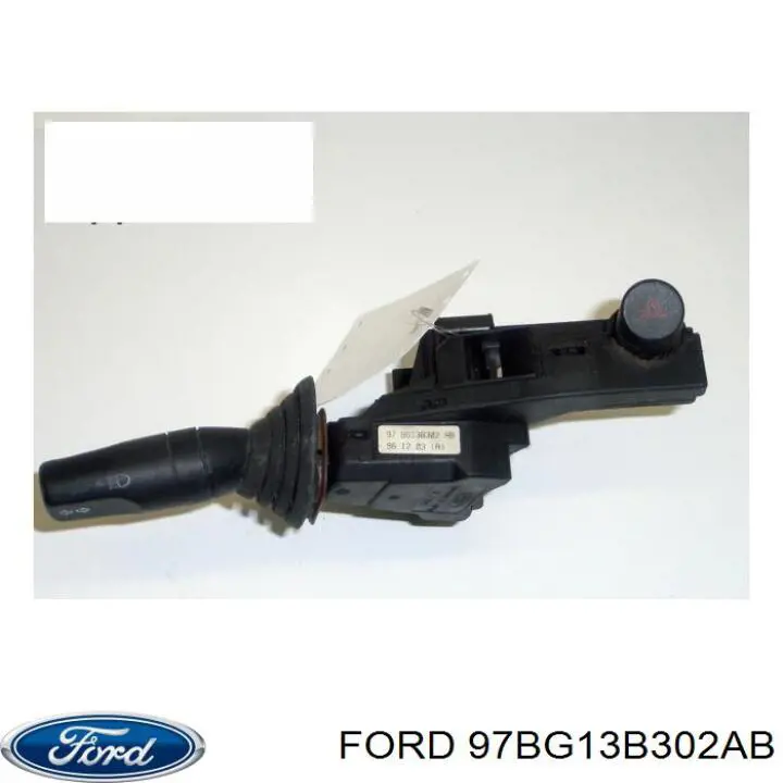 97BG13B302AB Ford Comutador esquerdo instalado na coluna da direção