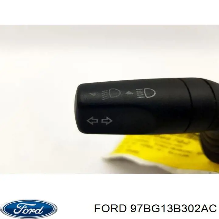 97BG13B302AC Ford Comutador esquerdo instalado na coluna da direção