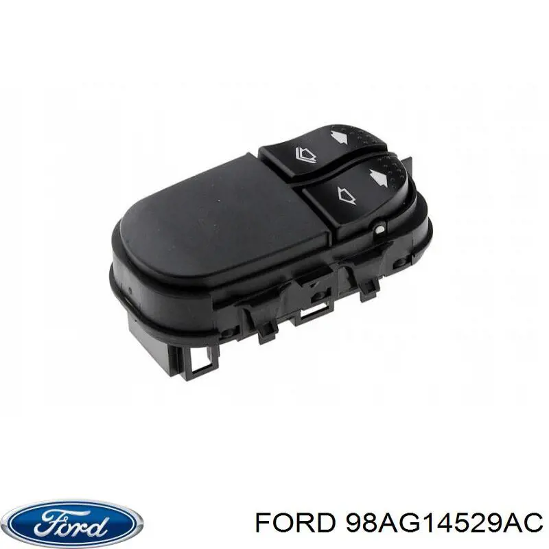 98AG14529AC Ford Unidade de botões dianteira esquerda de controlo de elevador de vidro