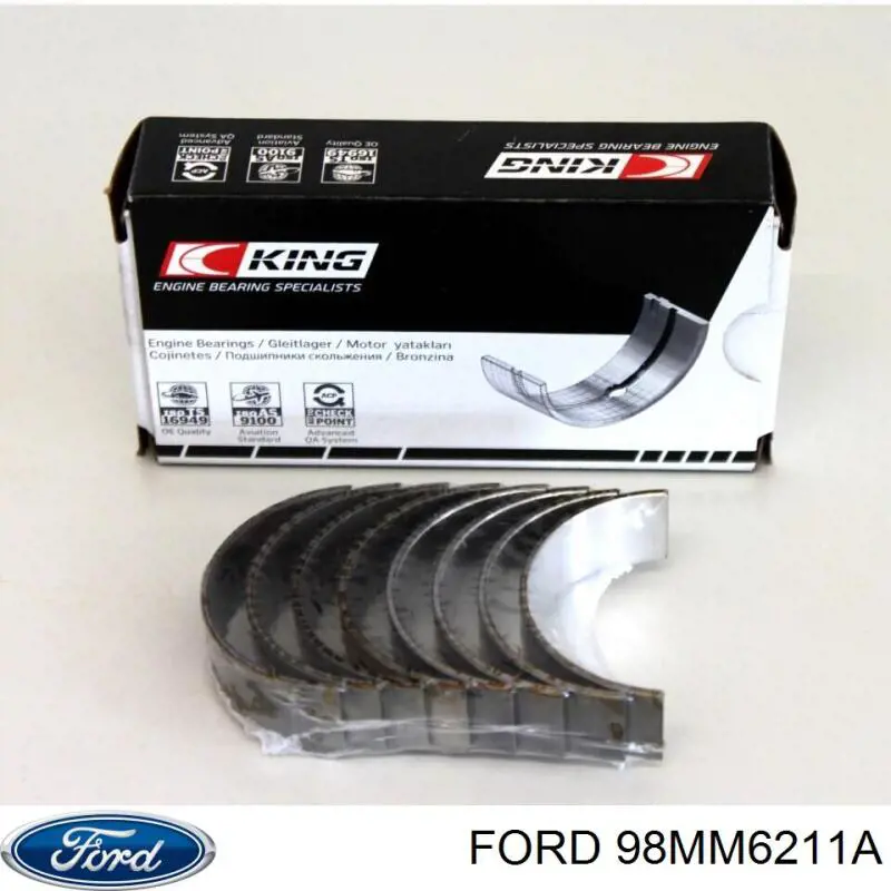 Folhas inseridas de cambota de biela, kit, padrão (STD) Ford 98MM6211A preço, a partir de 17,58 USD