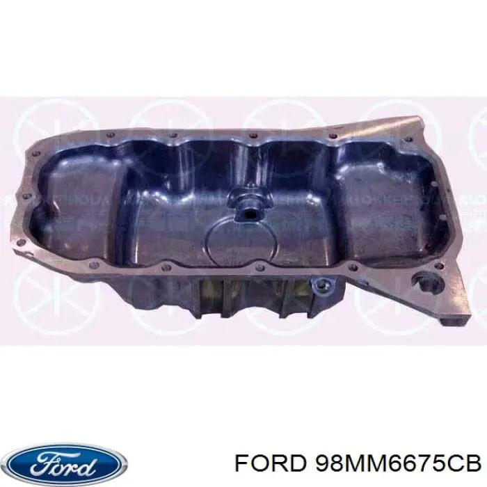 98MM6675CB Ford Panela de óleo de cárter do motor
