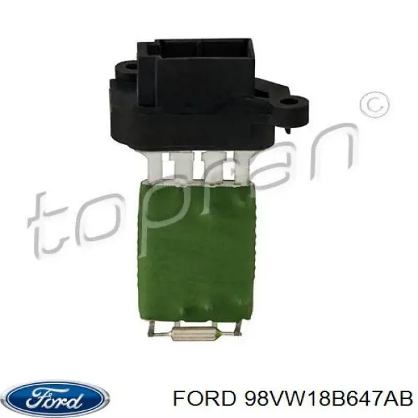 98VW18B647AB Ford Resistor (resistência) de ventilador de forno (de aquecedor de salão)