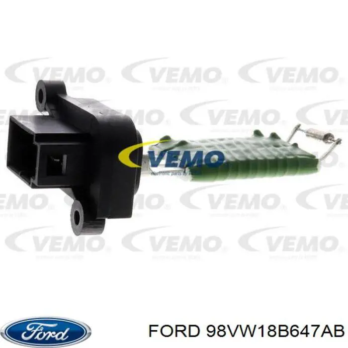 Compre 98VW18B647AB Ford Resistor (resistência) de ventilador de forno (de aquecedor de salão)