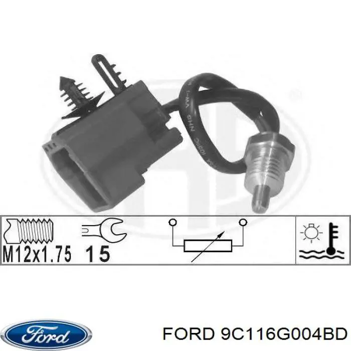 Compre 9C116G004BD Ford Sensor de temperatura do fluido de esfriamento