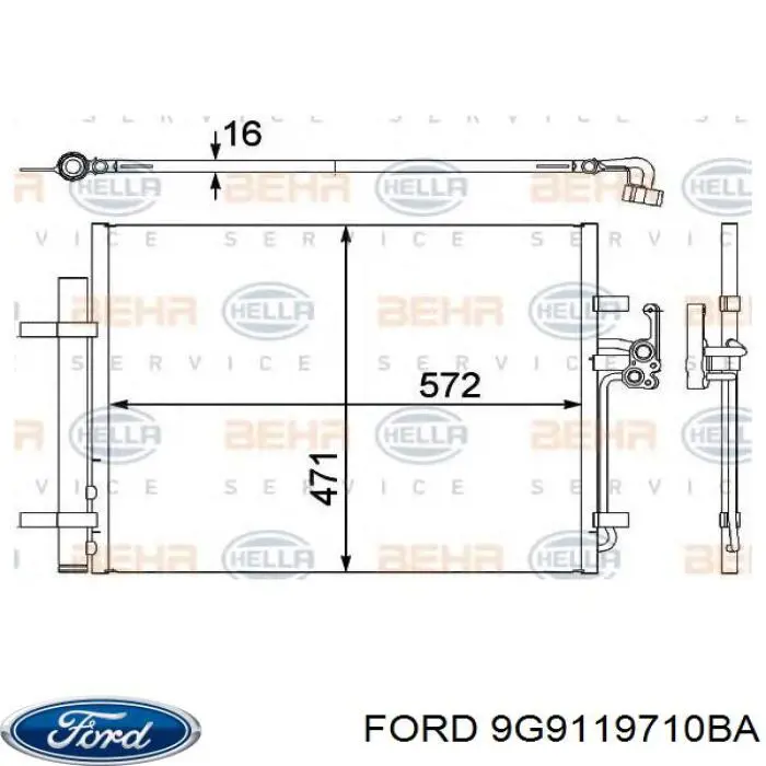 Radiador de aparelho de ar condicionado Ford 9G9119710BA preço, a partir de 52,82 USD