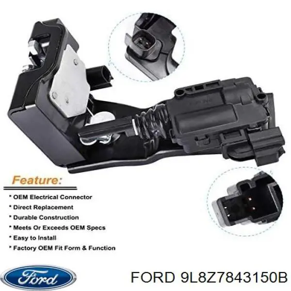 Fecho de tampa de porta-malas (de 3ª/5ª porta traseira) Ford 9L8Z7843150B preço, a partir de 29,60 USD