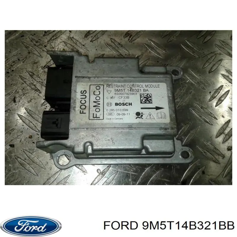 9M5T14B321BB Ford Módulo processador de controlo da bolsa de ar (Centralina eletrônica AIRBAG)