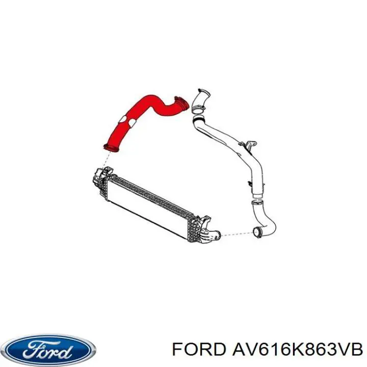 Compre AV616K863VB Ford Mangueira (cano derivado) de intercooler