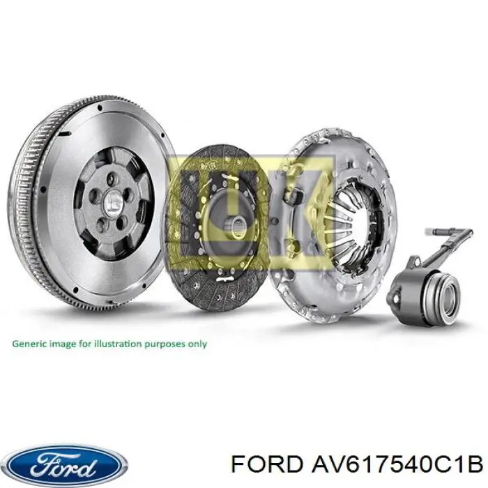 AV617540C1B Ford Kit de embraiagem (3 peças)
