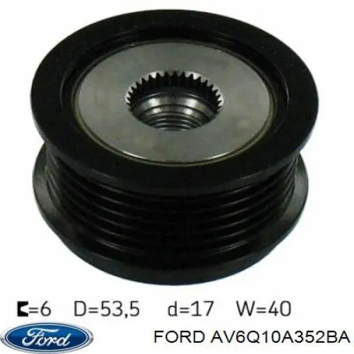 Compre AV6Q10A352BA Ford Polia do gerador