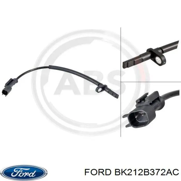 BK212B372AC Ford Sensor dianteiro de ABS