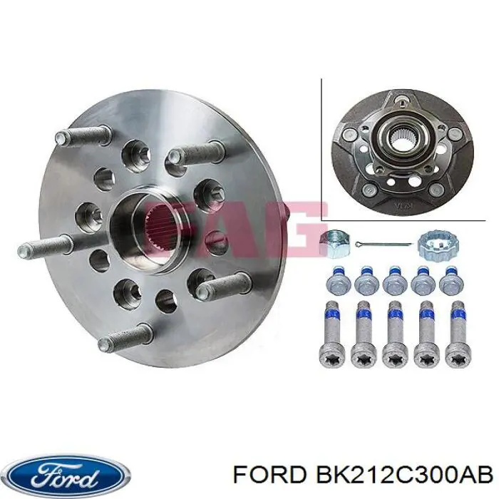 BK212C300AB Ford Cubo dianteiro