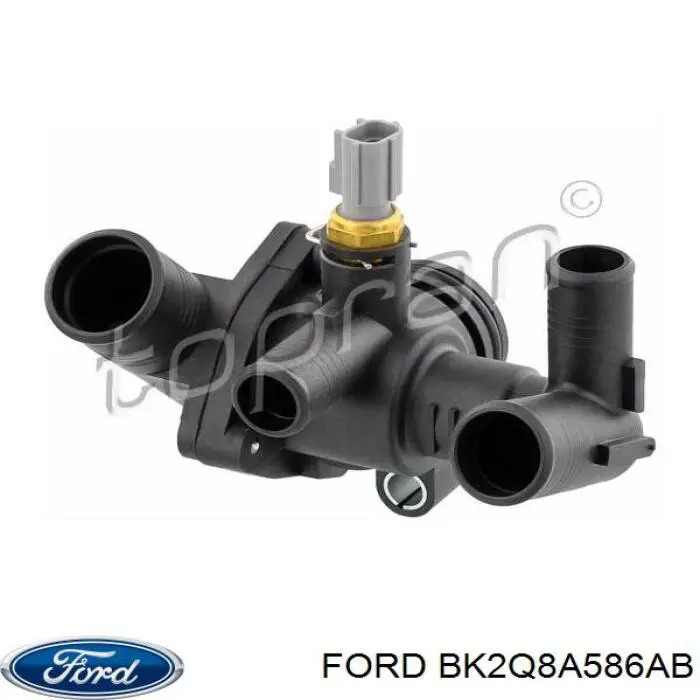 BK2Q8A586AB Ford Caixa do termostato