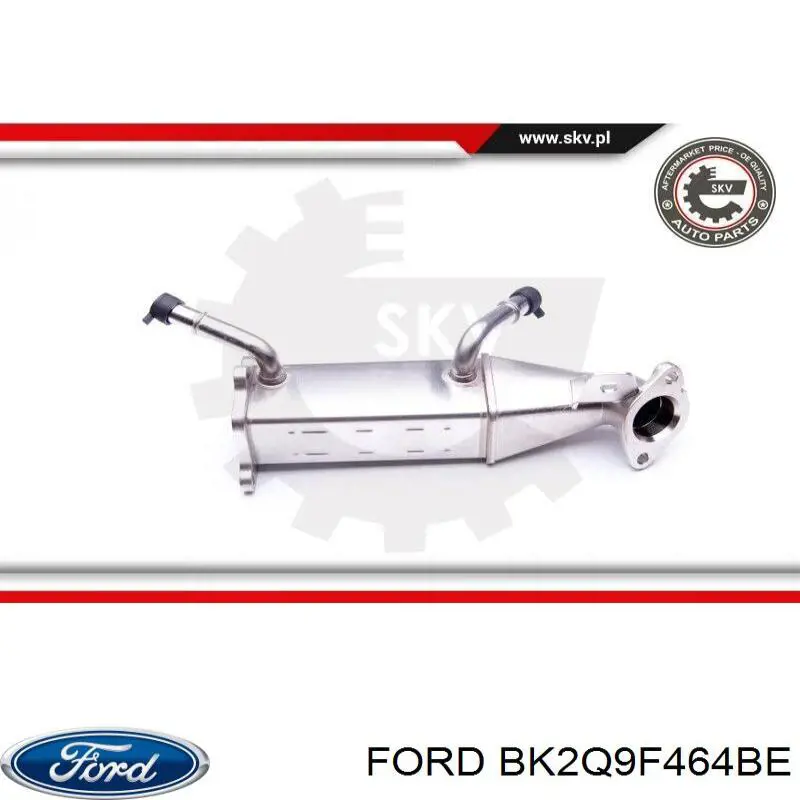 BK2Q9F464BE Ford Radiador do sistema EGR de recirculação dos gases de escape