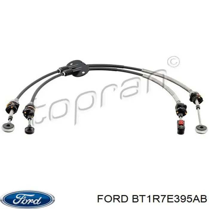 BT1R7E395AB Ford Cabo de mudança duplo