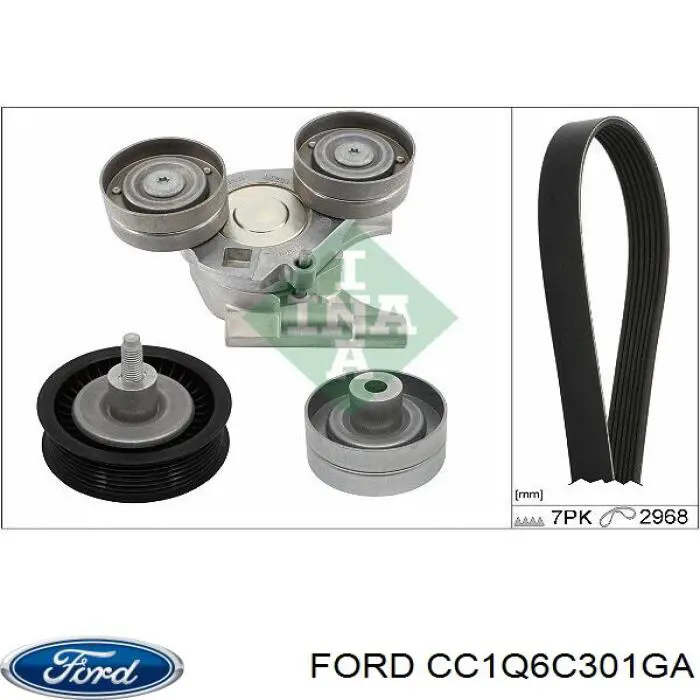 Correia dos conjuntos de transmissão Ford CC1Q6C301GA preço, a partir de 54,61 USD