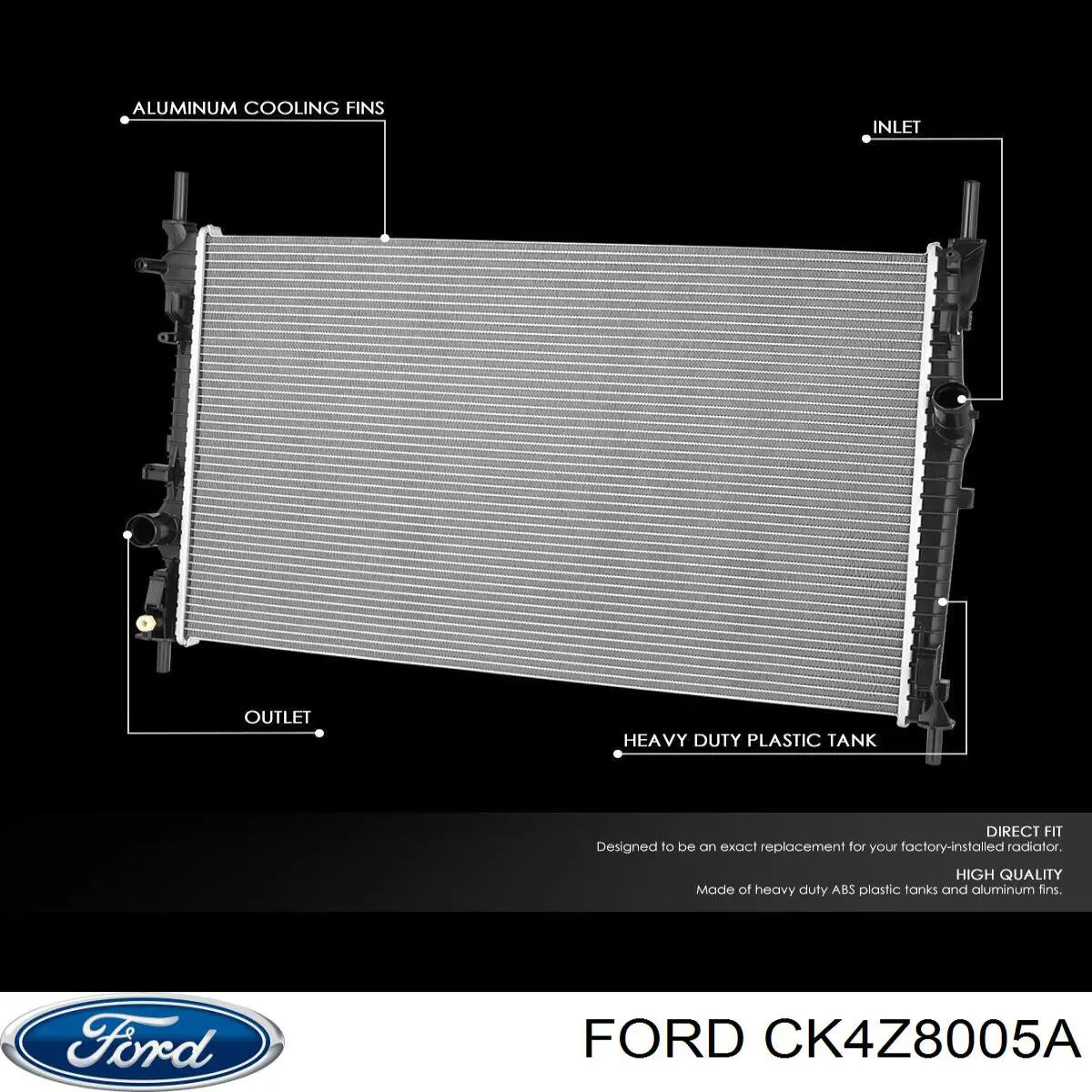 Compre BA8Z8005A Ford Radiador de esfriamento de motor